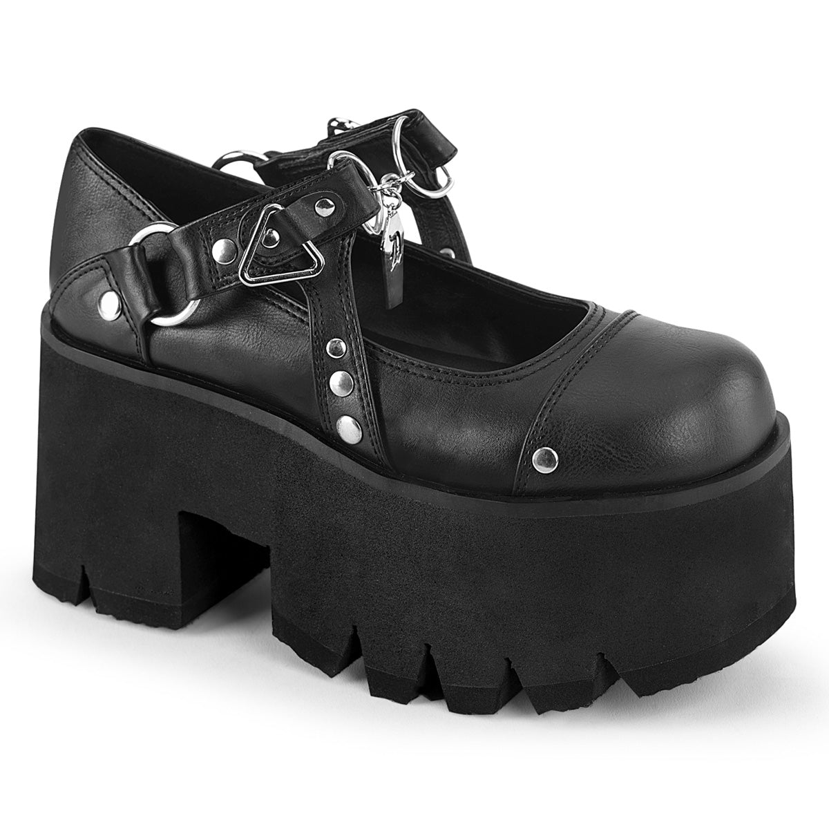 DemoniaCult  Pumps ASHES-33 Blk Vegan Leather