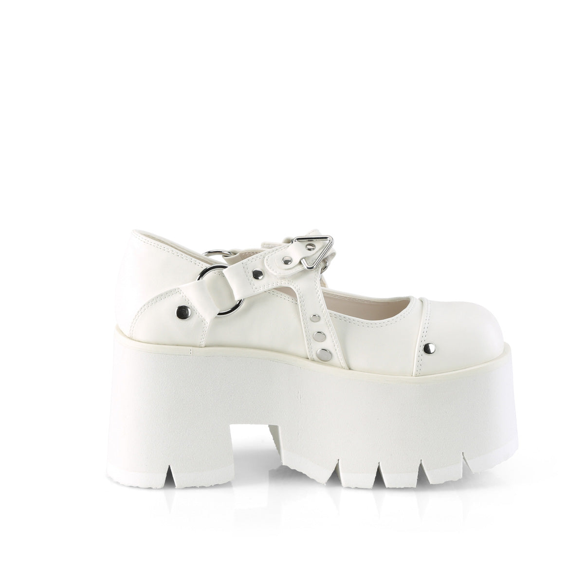 DemoniaCult  Pumps ASHES-33 Wht Vegan Leather