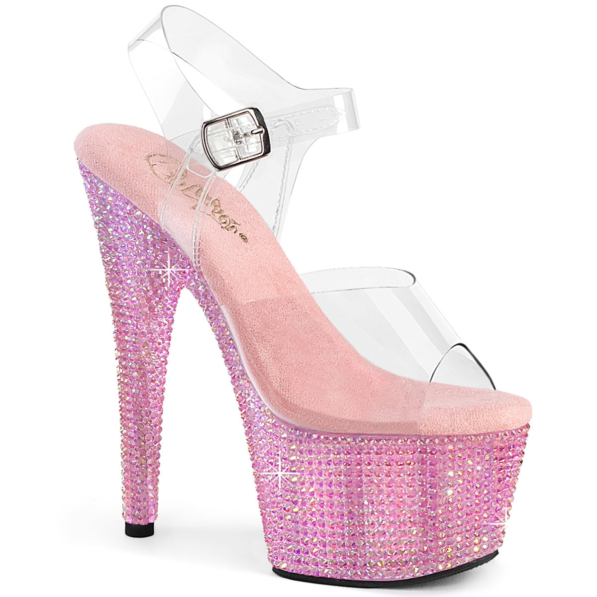 Pleaser   BEJEWELED-708RRS Clr/B. Pink RS