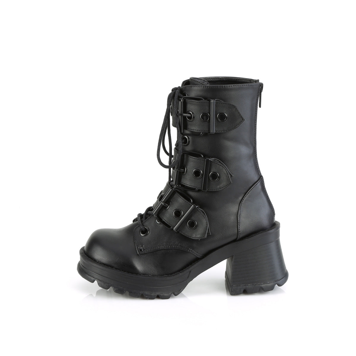 DemoniaCult  Ankle Boots BRATTY-118 Blk Vegan Leather