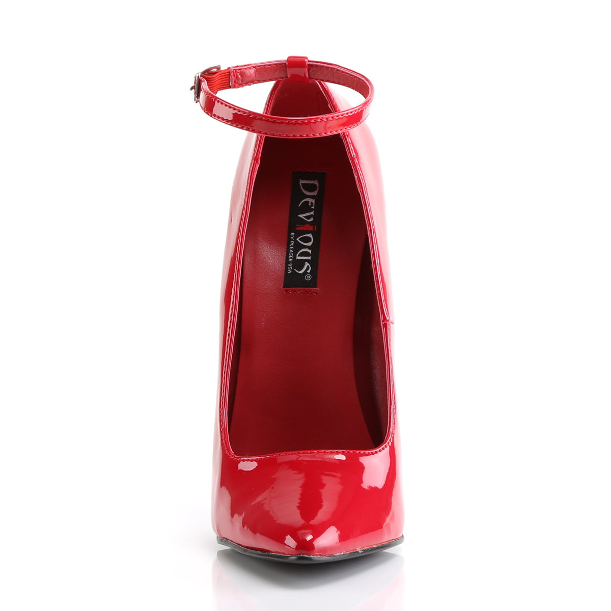 Devious Womens Pumps DAGGER-12 Red Pat