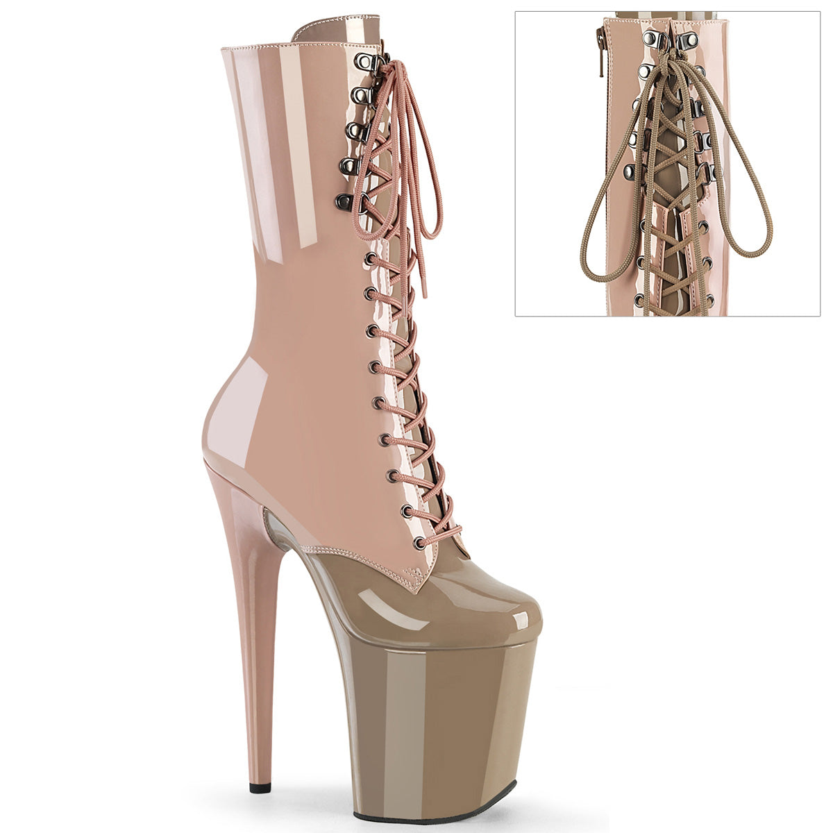 Pleaser   FLAMINGO-1054DC Dusty Pink-Sand Pat/Dusty Pink-Sand