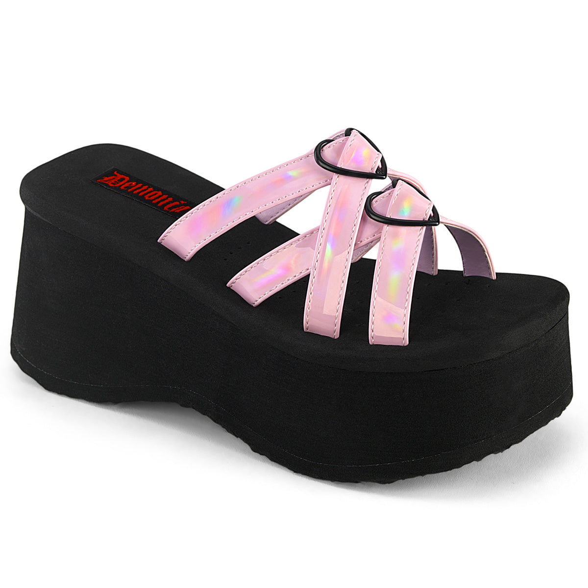 DemoniaCult  Sandals FUNN-15 B. Pink Holo Pat