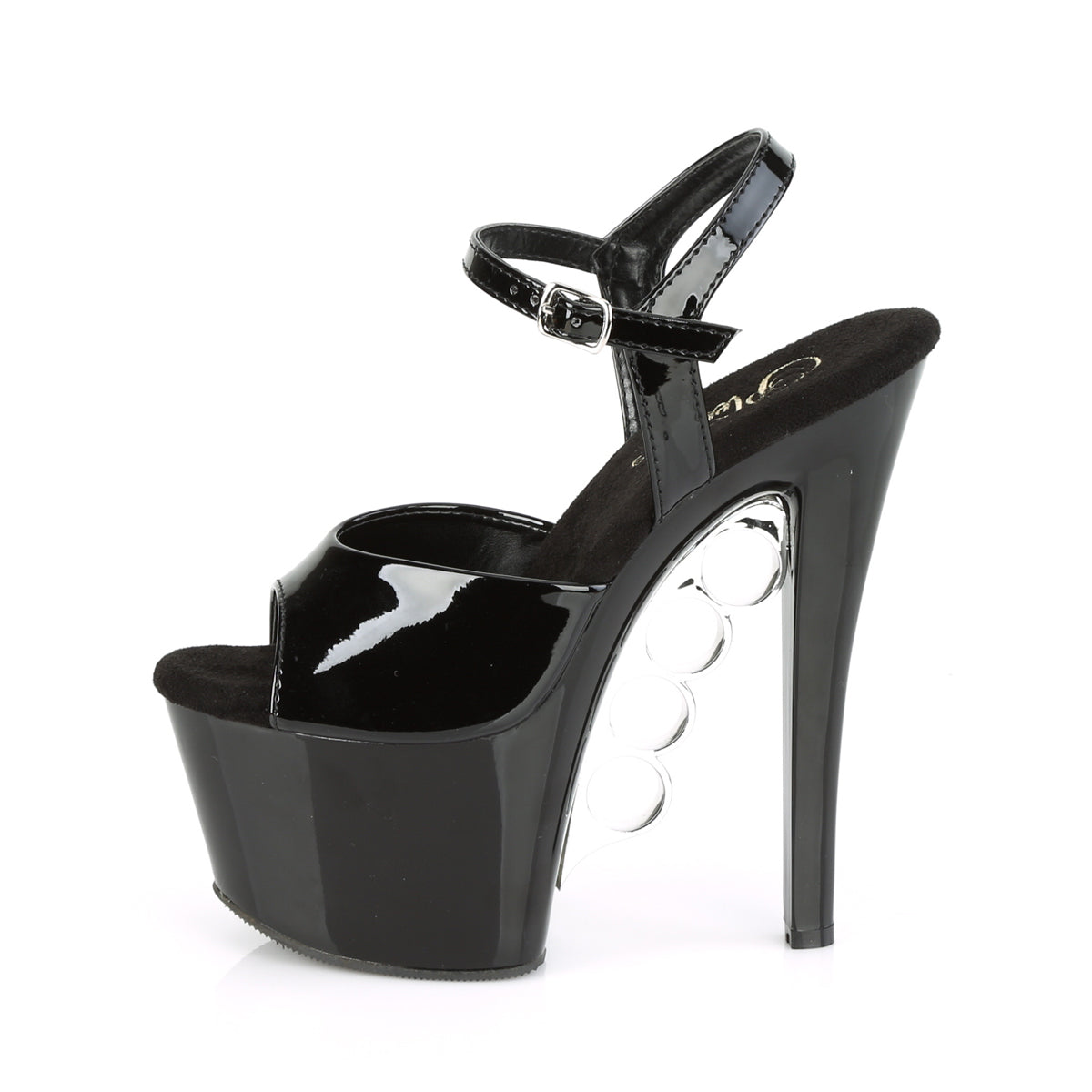 Pleaser Womens Sandals KNUCKS-709 Blk Pat/Blk