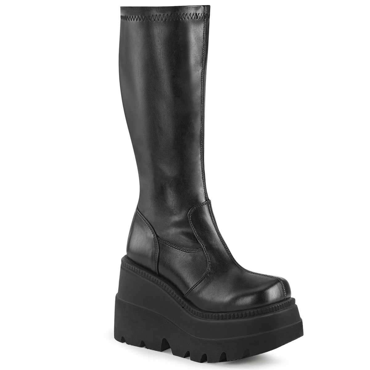 DemoniaCult Womens Boots SHAKER-65 Blk Str Vegan Leather